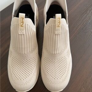 Skechers Women's Slip-On Knit Athletic Sneakers Light Beige